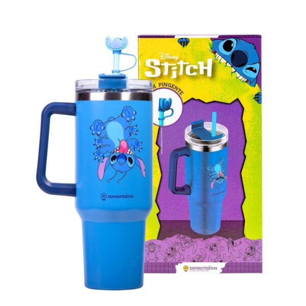 Canecão Copo Térmico c/ Pingente 1,15L - Stitch