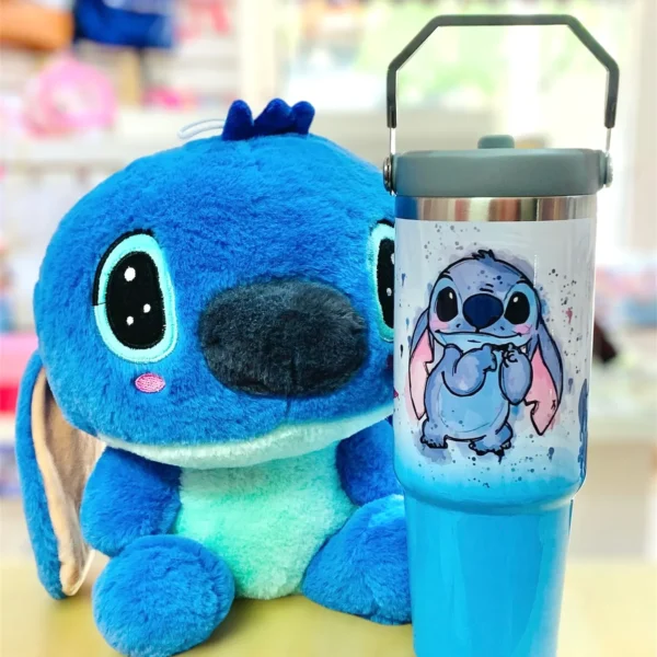 Pelúcia Stitch + Canecão Térmico de 900 ML