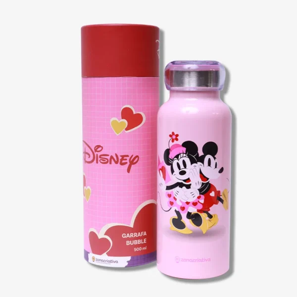 Garrafa Bubble Mickey e Minnie Namorados - 650ml