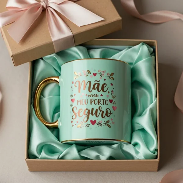 Caneca Térmica - Mãe Meu Porto Seguro ( 500ml )