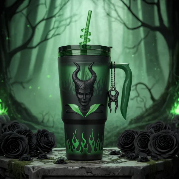 💚 Copo Térmico Malévola Espinhos da Meia-Noite | 1,15 L