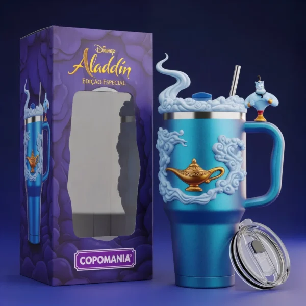 🕌 Copo Térmico Aladdin + Pingente Lâmpada 1,15 L