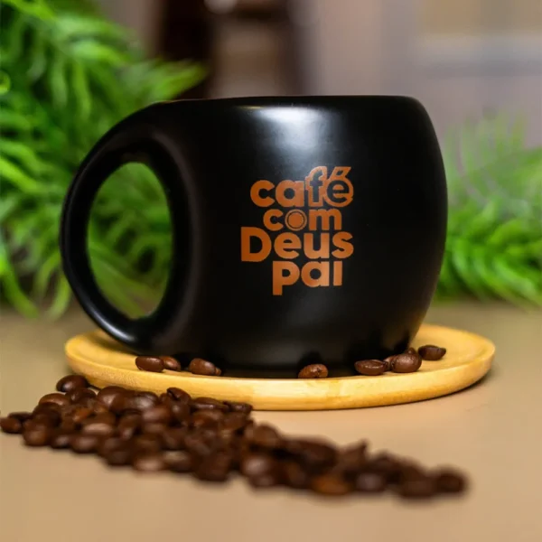Caneca Café com Deus Pai - 350ml