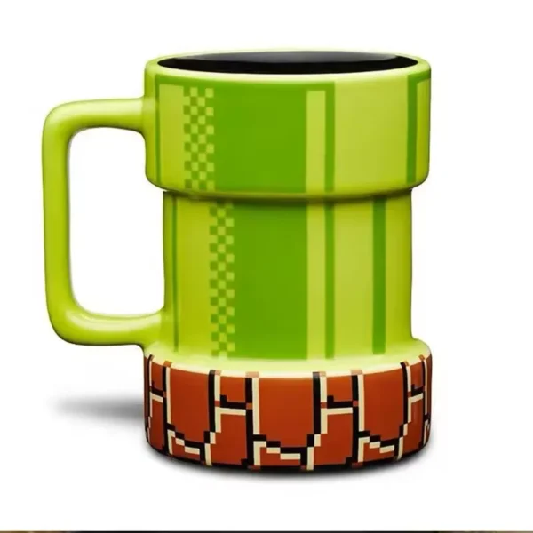 🍄 Caneca Super Mario – Cano Verde Pixelado 325ml