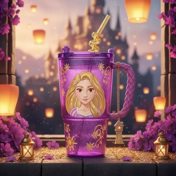 ✨ Copo Rapunzel Cabelos Mágicos Roxo  | 1,15 L