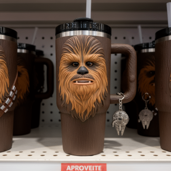 Copo Térmico Chewbacca (Star Wars) | 1,15L + Pingente GRÁTIS