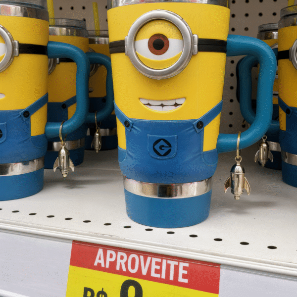 Copo Térmico Minions | 1,15L + Pingente GRÁTIS