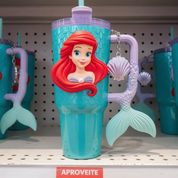 Copo Térmico Pequena Sereia | 1,15L + Pingente GRÁTIS