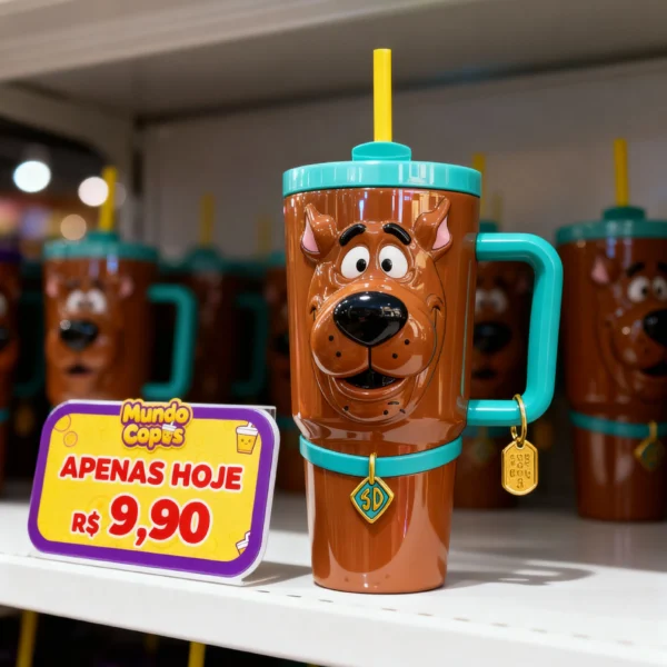 Copo Scooby Doo | 1,15L + Pingente GRÁTIS