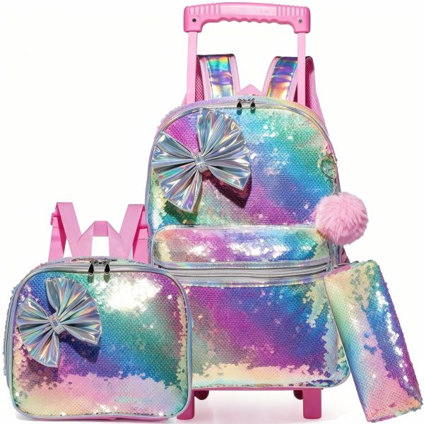 KIT - MOCHILA DE RODINHA + LANCHEIRA + ESTOJO