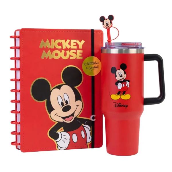 (Compre e ganhe GRÁTIS) Caderno Inteligente Mickey + Copo Térmico Mickey