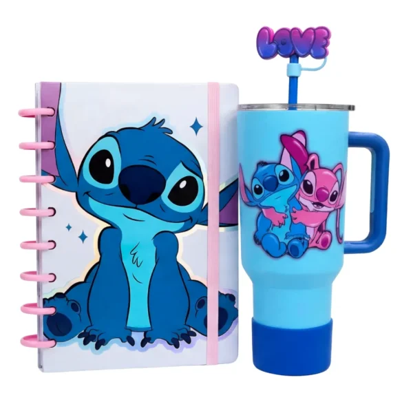 (Compre e ganhe GRÁTIS) Caderno Inteligente Stitch + Copo Térmico Stitch