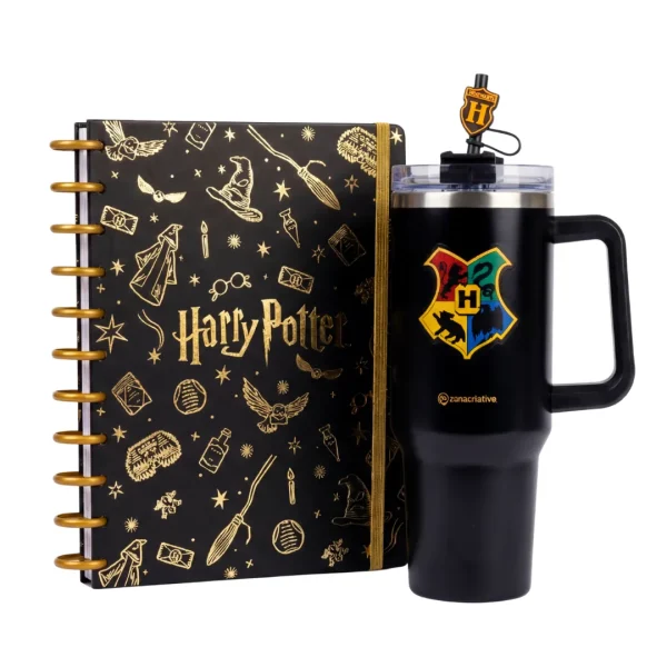 (Compre e ganhe GRÁTIS) Caderno Inteligente Harry Potter + Copo Térmico Harry Potter