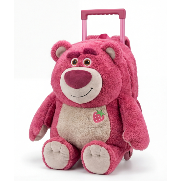 Mochila de Rodinhas Infantil Pelúcia 3D Lotso (Toy Story)