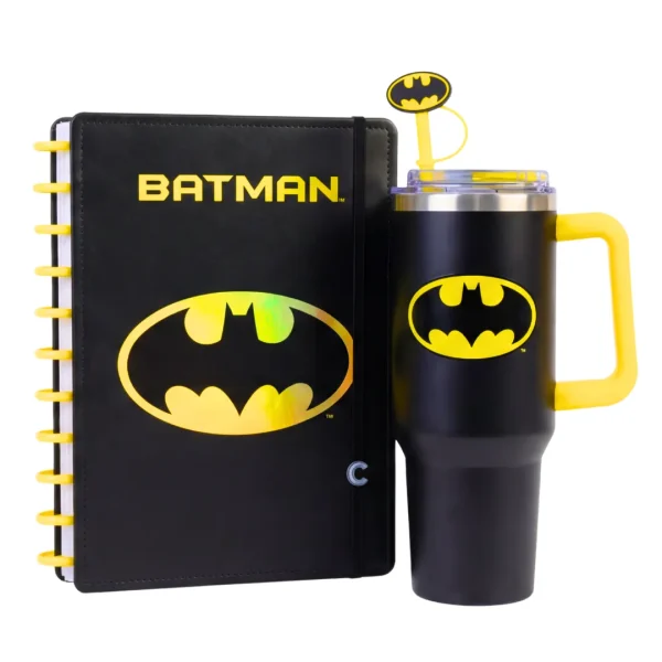(Compre e ganhe GRÁTIS) Caderno Inteligente Batman + Copo Térmico Batman