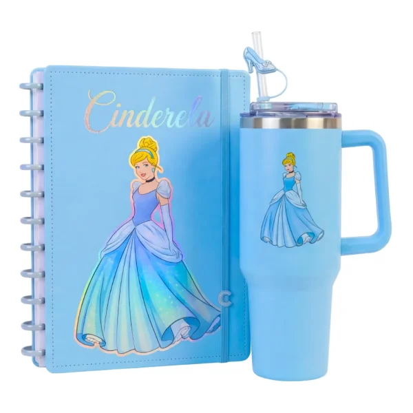 (Compre e ganhe GRÁTIS) Caderno Inteligente Cinderela + Copo Térmico Cinderela