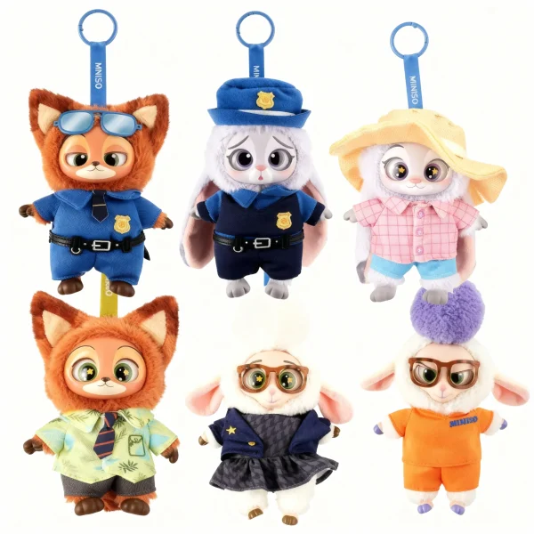 Caixa Completa 6 Pelúcias Zootopia
