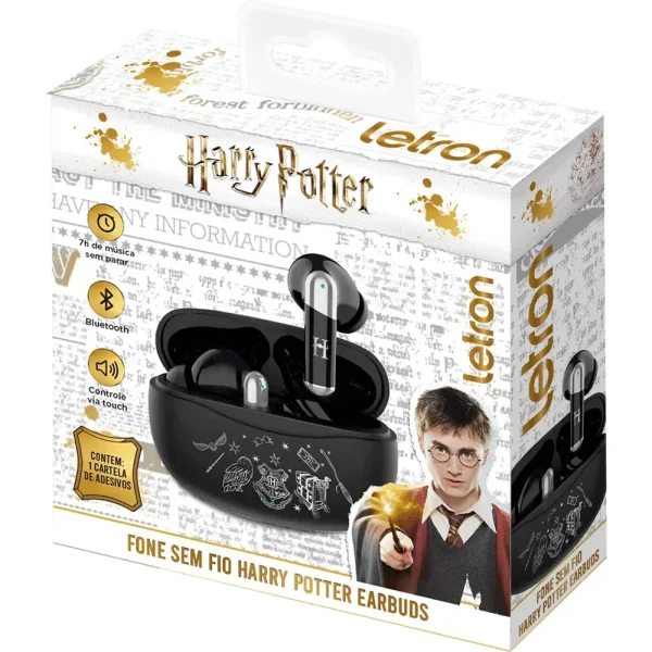 Fone De Ouvido Bluetooth Harry Potter Preto